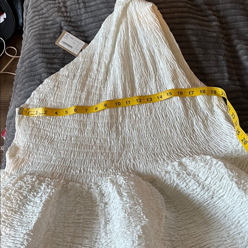Rachel Comey Off White Smocked Cotton Top - Picture 4 of 8